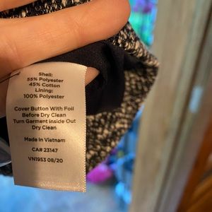 talbots black&white long jacket